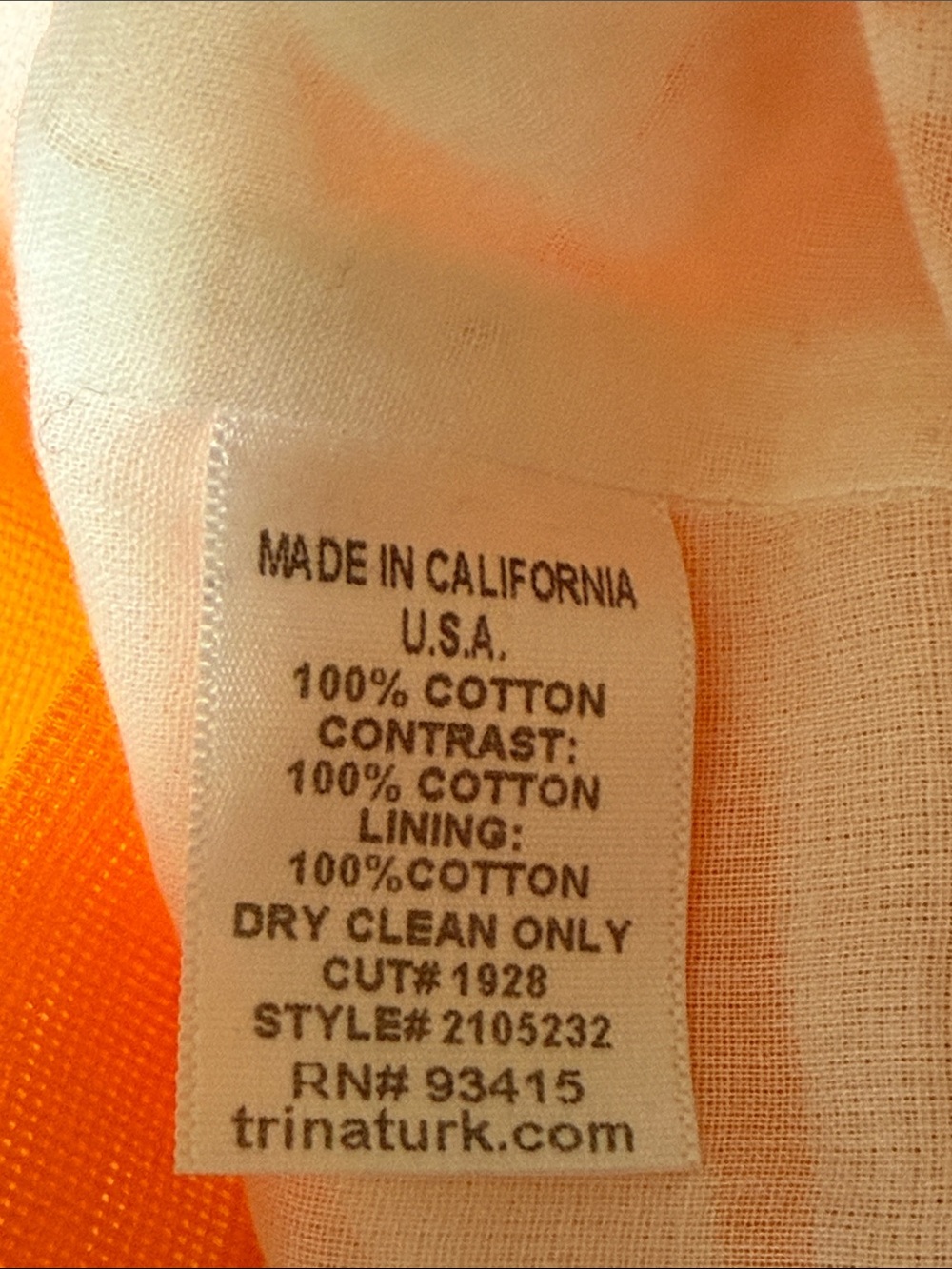 Trina Turk Orange/White Hawaiian Floral Cotton Sundress Size 4 - Picture 13 of 14